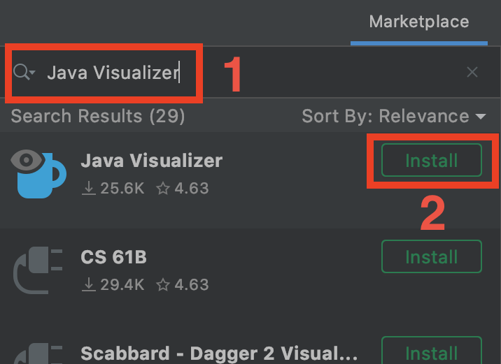 Search Java Visualizer